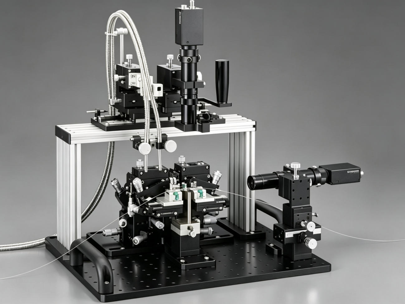 Motorized fiber alignment stage