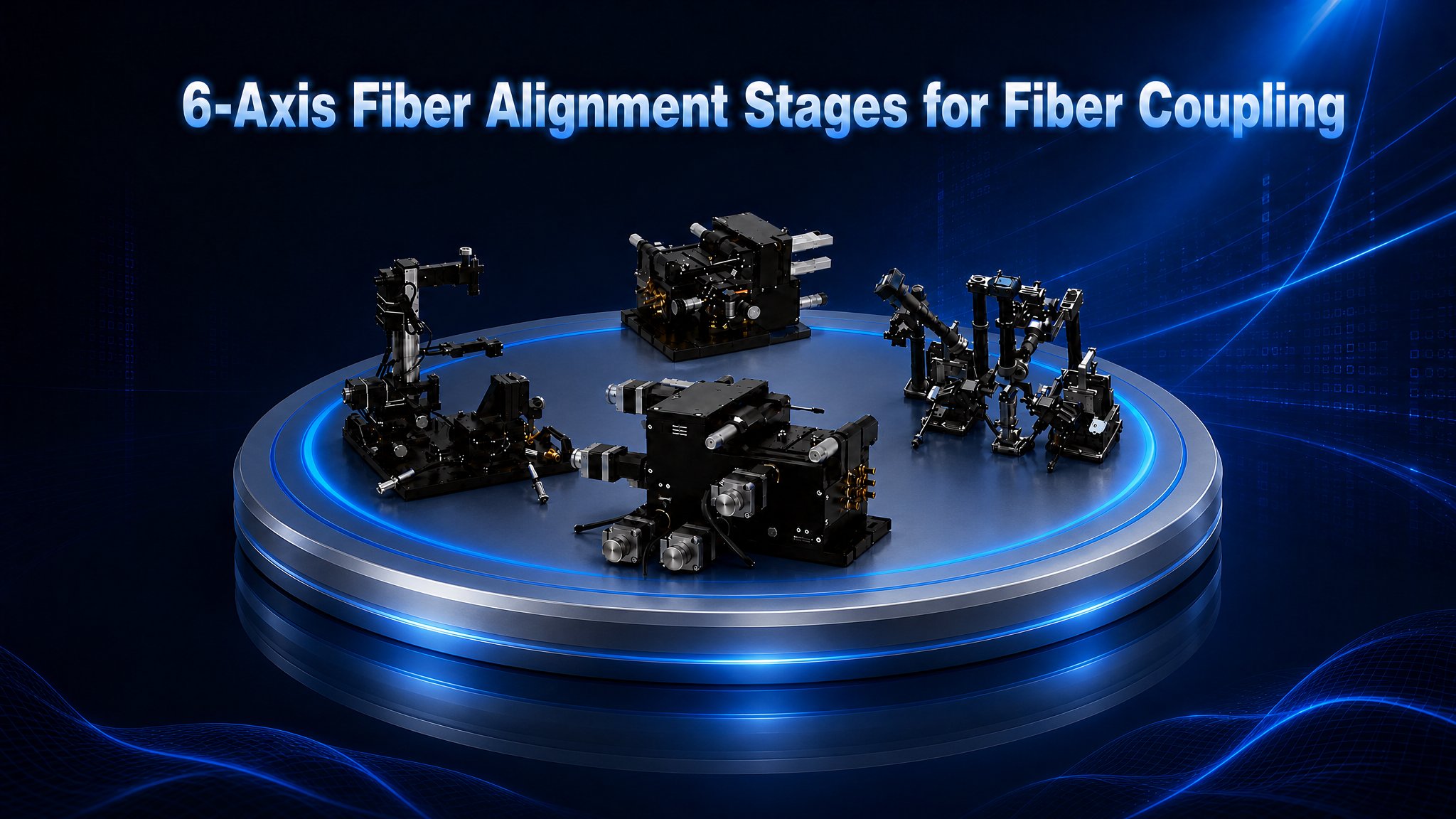 6-Axis Fiber Alignment Stages for Fiber Coupling