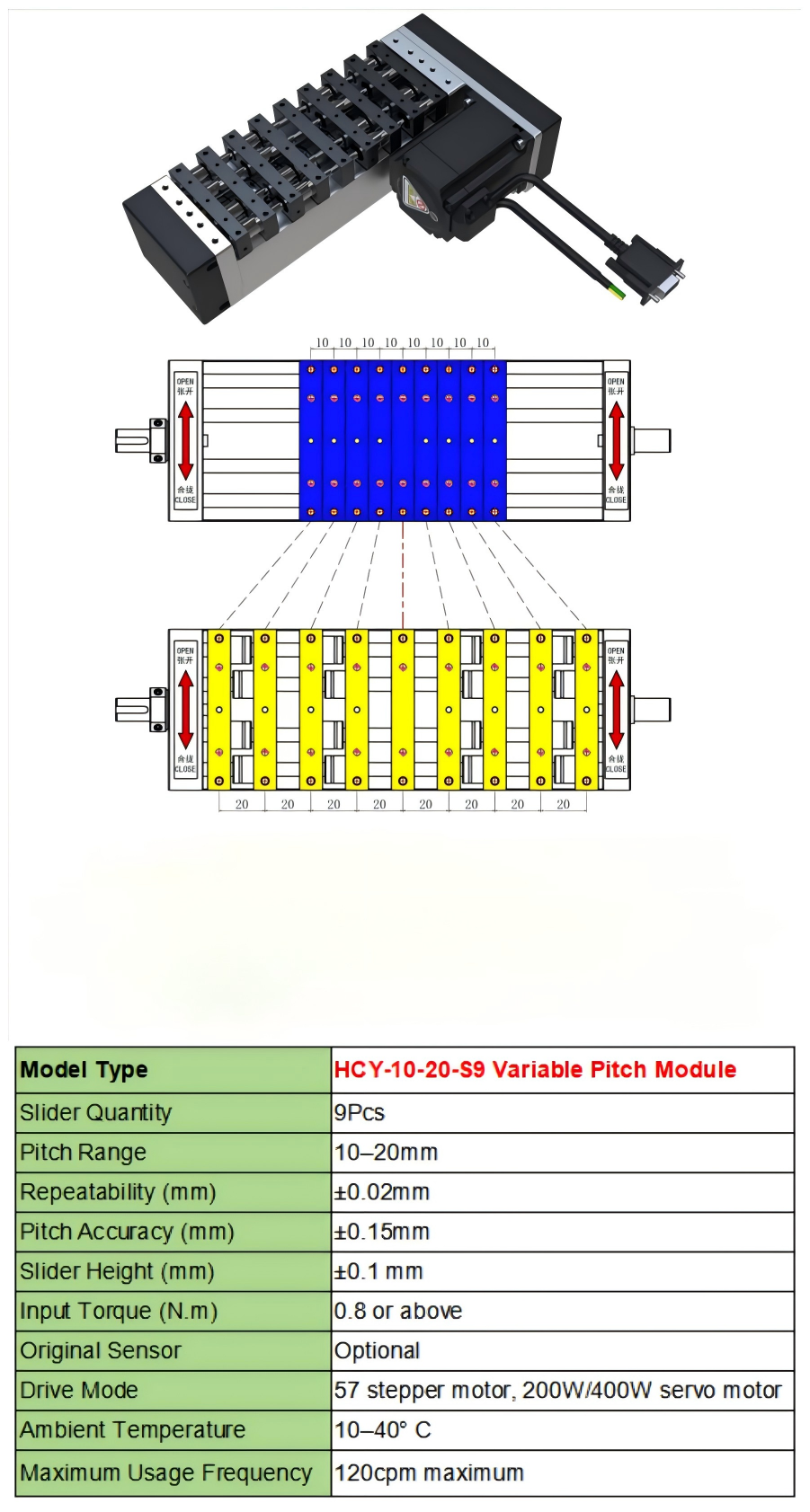 HCY Variable Pitch Module datasheet