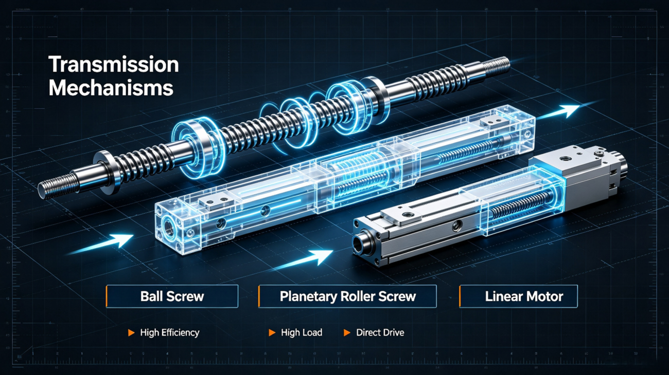 precision linear actuator internal structure